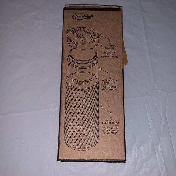 Brand New Masontops Glass Bottle with Neoprene - Picture 3 of 5